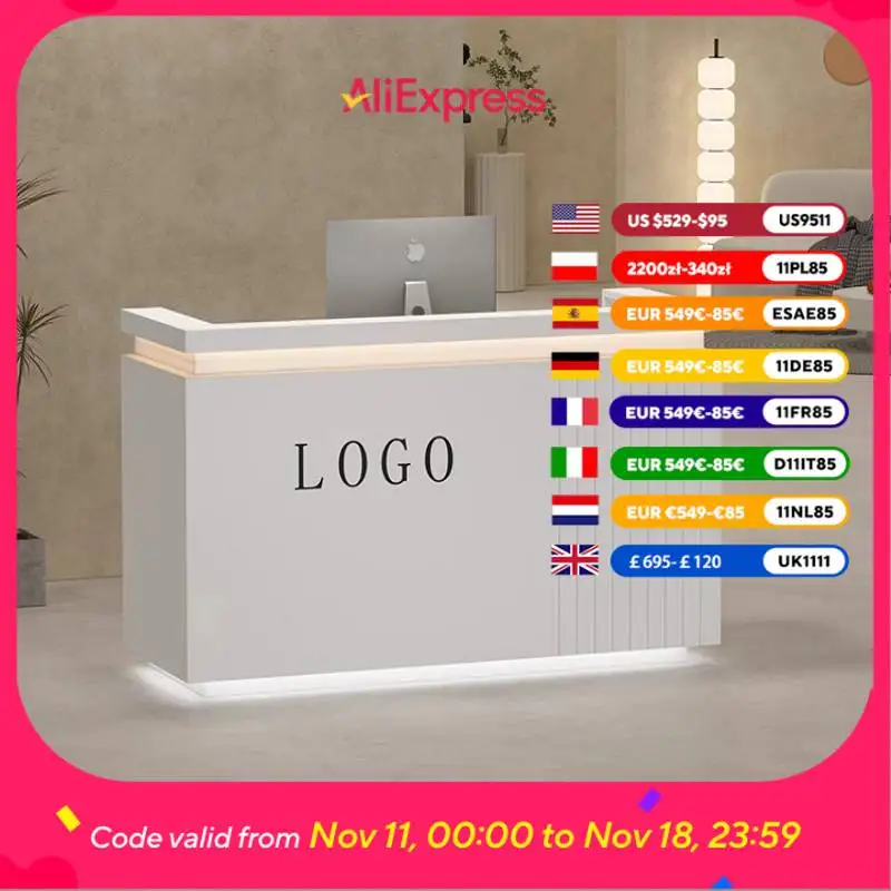 Counter Logo Reception Desks Display Aesthetics Luxury Salon Reception Desks Modern Design Empfangs Tresen Nordic Furniture
Counter Logo Reception Desks Display Aesthetics Luxury Salon Reception Desks Modern Design Empfangs Tresen Nordic Furniture