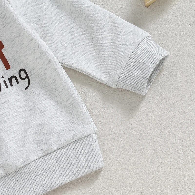 Baby Boys Thanksgiving Pants Sets Long Sleeve Letter Turkey Print Sweatshirt Tops and Drawstring Pants Sets
Baby Boys Thanksgiving Pants Sets Long Sleeve Letter Turkey Print Sweatshirt Tops and Drawstring Pants Sets