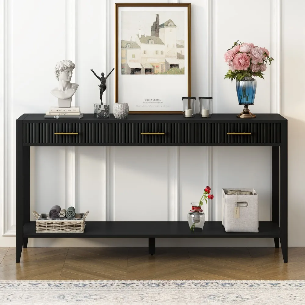 !@Modern Eco-Friendly Accent Painted Solid Wood Console Table 3 Drawers Storage Shelves for Living Room Villa Hotel Entryway
!@Modern Eco-Friendly Accent Painted Solid Wood Console Table 3 Drawers Storage Shelves for Living Room Villa Hotel Entryway