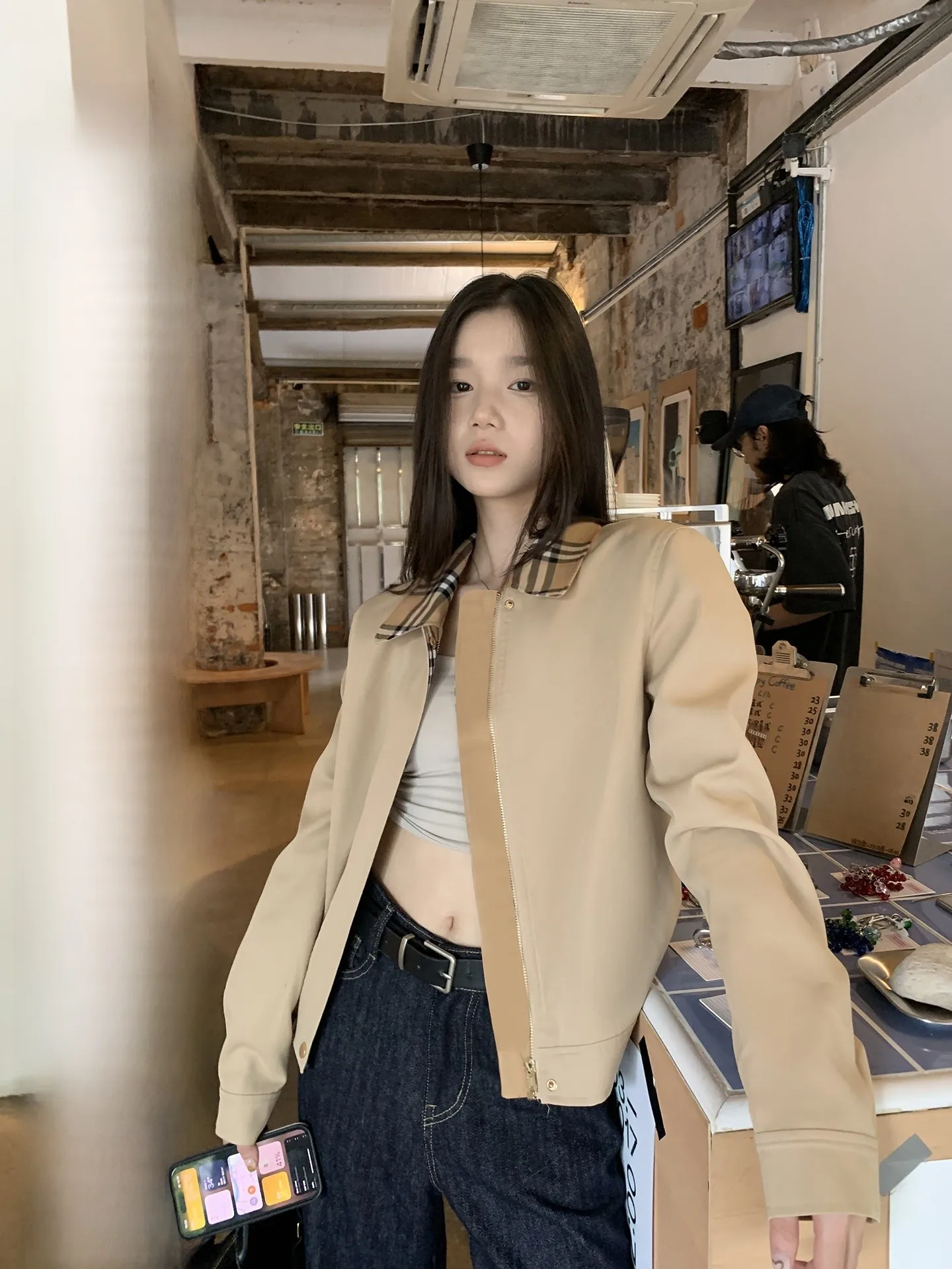 YOKLASS Vintage Plaid ort Jaet Women's Early Autumn Thin Splicing Lazy Top Polyester Fiber Long Sve Zipper Closure
YOKLASS Vintage Plaid ort Jaet Women's Early Autumn Thin Splicing Lazy Top Polyester Fiber Long Sve Zipper Closure