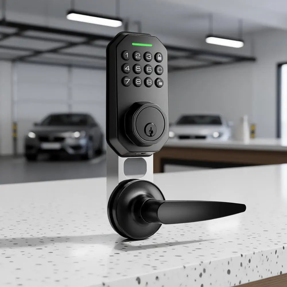 Кодовый замок для входной двери с ручкой, автоматическая блокировка, одноразовый пароль, защита от взлома, IP54, черный
Кодовый замок для входной двери с ручкой, автоматическая блокировка, одноразовый пароль, защита от взлома, IP54, черный