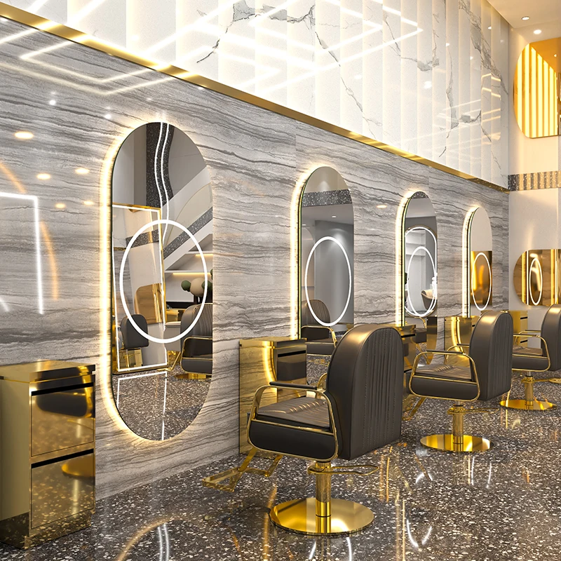 Modern Design Stainless Steel Barber Station LED Lights Styling Mirror Commercial Salon Furniture 170x70cm Adjustable
Modern Design Stainless Steel Barber Station LED Lights Styling Mirror Commercial Salon Furniture 170x70cm Adjustable