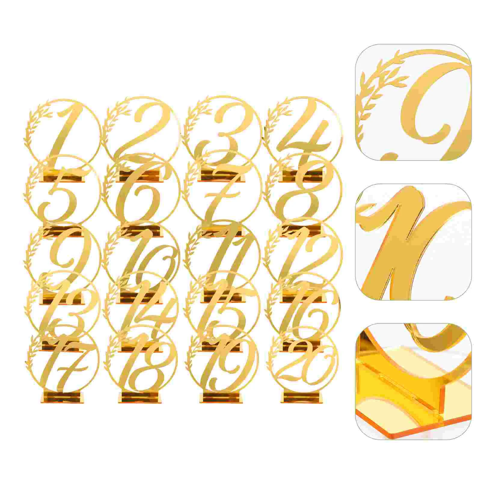 20 Pcs Dining Room Table Decor Acrylic Numbers Sign Mirror 1-20 for Decoration Banquet Wedding
20 Pcs Dining Room Table Decor Acrylic Numbers Sign Mirror 1-20 for Decoration Banquet Wedding