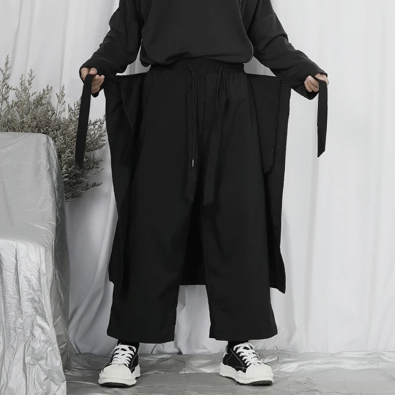 Men's Straight Trousers Spring And Autumn New Personalized Splicing Double Lace Design Casual Loose Large Size Wide Leg Pants
Men's Straight Trousers Spring And Autumn New Personalized Splicing Double Lace Design Casual Loose Large Size Wide Leg Pants