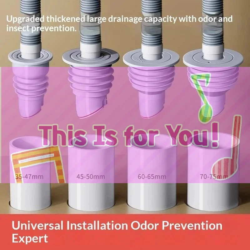 Silicone Bathroom Sewer Seal Ring Kitchen Sink Sewer Pipe Plug Washing Machine Anti-odor Leakage Floor Drain Seal Connector Plug
Silicone Bathroom Sewer Seal Ring Kitchen Sink Sewer Pipe Plug Washing Machine Anti-odor Leakage Floor Drain Seal Connector Plug