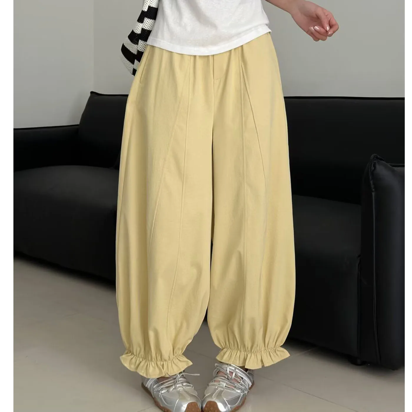 Fashionable Small Size Flower Bud Pants Quick Dry Casual High Waist Wide Leg Ladies Trousers Spring Summer New Design
Fashionable Small Size Flower Bud Pants Quick Dry Casual High Waist Wide Leg Ladies Trousers Spring Summer New Design
