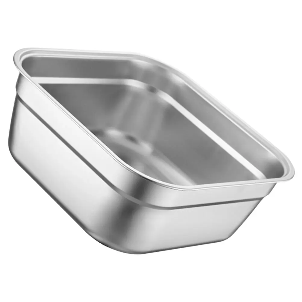 Stainless Steel Square Basin Thick Metal Vegetable Washing Kitchen Accessory Large Capacity Mixing Bowls Flat Bottom Practical
Stainless Steel Square Basin Thick Metal Vegetable Washing Kitchen Accessory Large Capacity Mixing Bowls Flat Bottom Practical