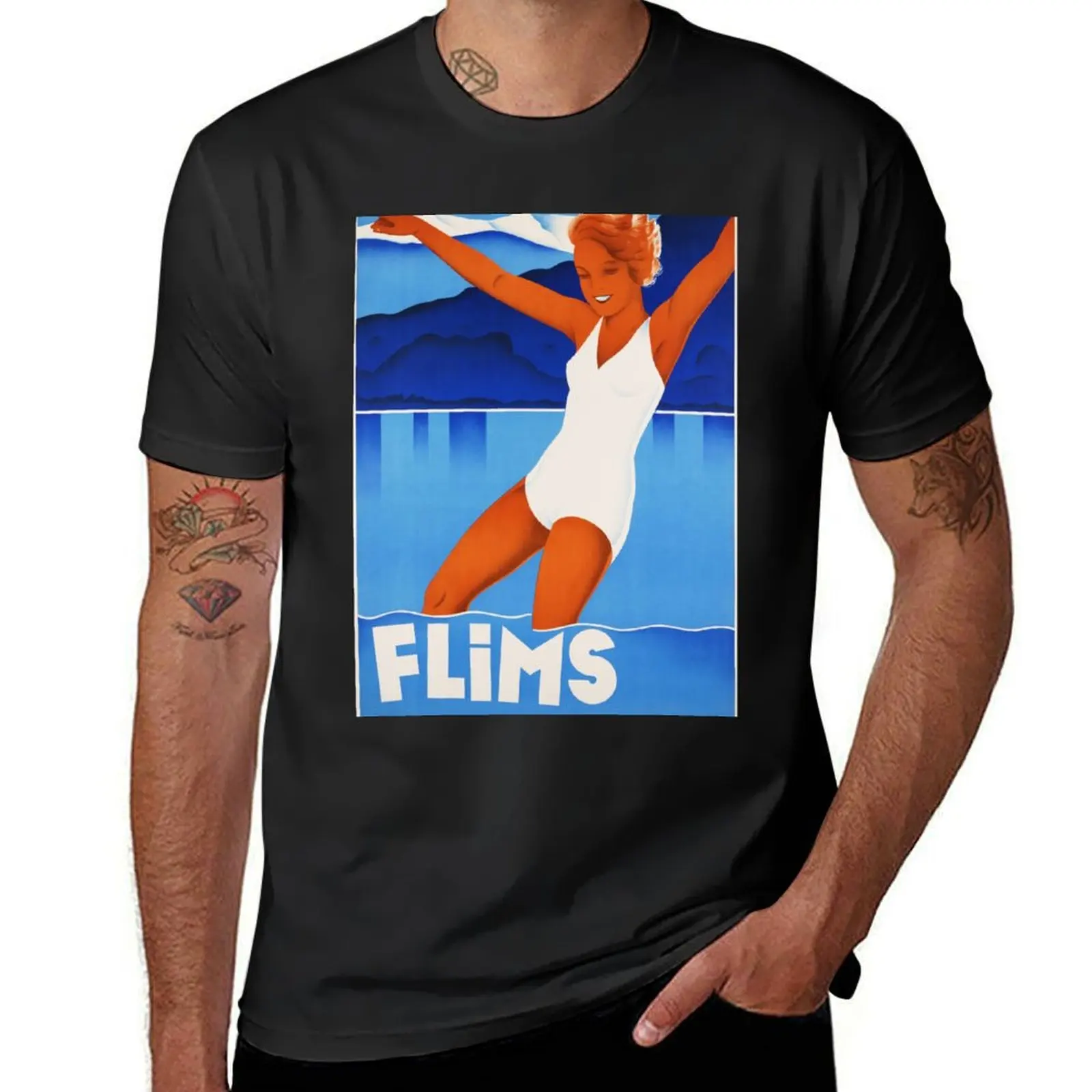 FLIMS Schweiz Canton of Graubunden Switzerland Fil De Cassons Vintage Travel Poster 1939 by Johannes Handschin T-Shirt
FLIMS Schweiz Canton of Graubunden Switzerland Fil De Cassons Vintage Travel Poster 1939 by Johannes Handschin T-Shirt