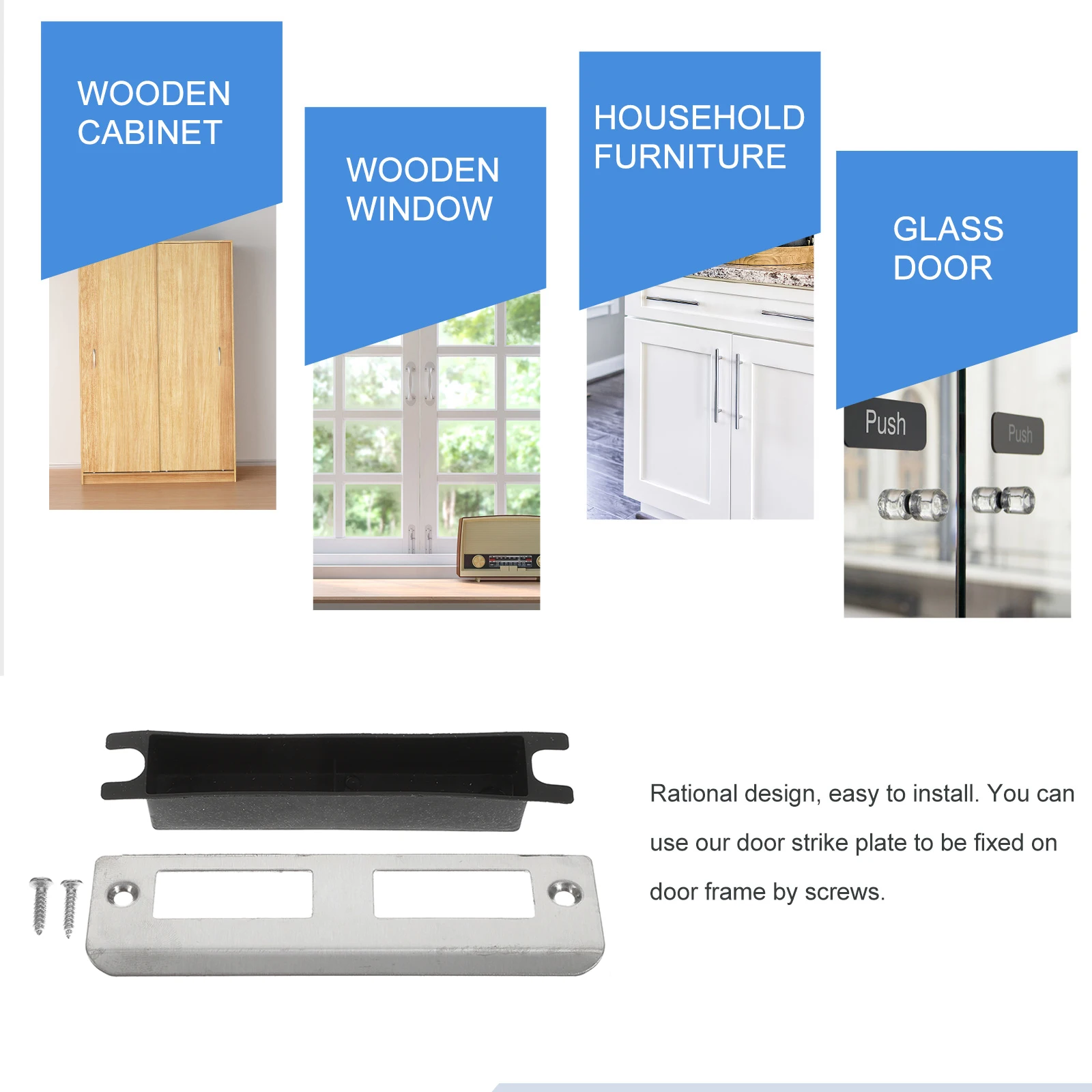 5pcs Hole Cover Plate Stainless Steel Door Reinforcement Plate For Deadbolt Security Durable Front Door Protection Kit
5pcs Hole Cover Plate Stainless Steel Door Reinforcement Plate For Deadbolt Security Durable Front Door Protection Kit