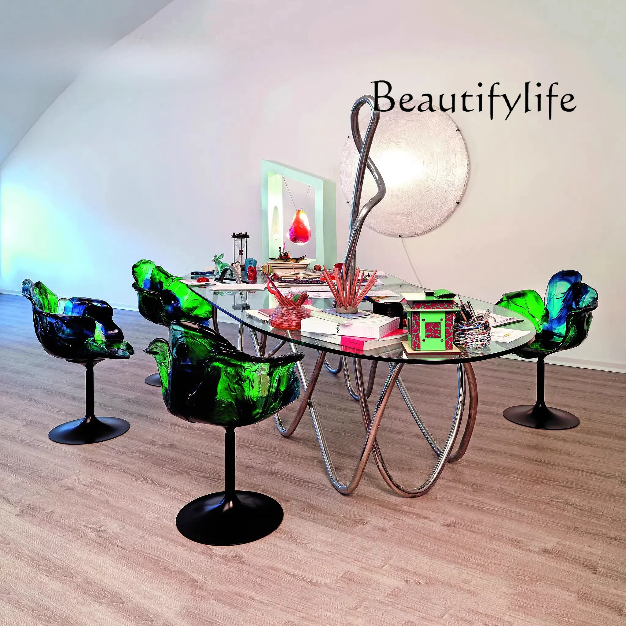 X36 Custom Transparent Resin Modern Bar Chair Villa Home Living Room Petal Chair
X36 Custom Transparent Resin Modern Bar Chair Villa Home Living Room Petal Chair