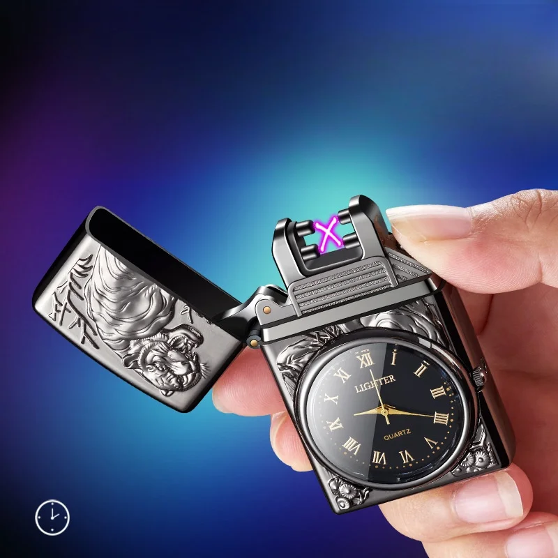 Metal Real Dial Outdoor Windproof Cross Dual Arc Electric Lighter USB Fast Charging Portable Lighter High-end Gift for Men
Metal Real Dial Outdoor Windproof Cross Dual Arc Electric Lighter USB Fast Charging Portable Lighter High-end Gift for Men
