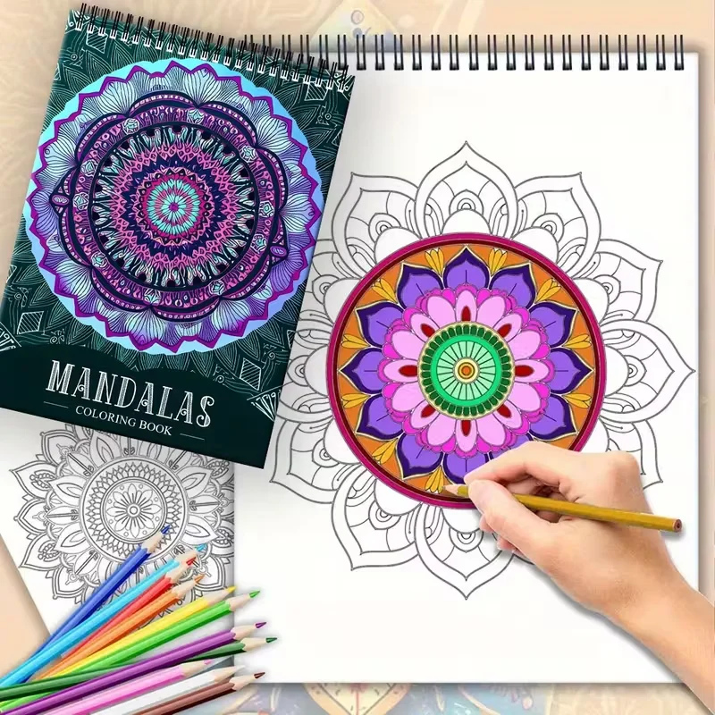 60 Unique Mandala Designs Adult Coloring Book - A4 Spiral Bound Highquality Paper, Creative Hobbyists,Perfect Gift
60 Unique Mandala Designs Adult Coloring Book - A4 Spiral Bound Highquality Paper, Creative Hobbyists,Perfect Gift
