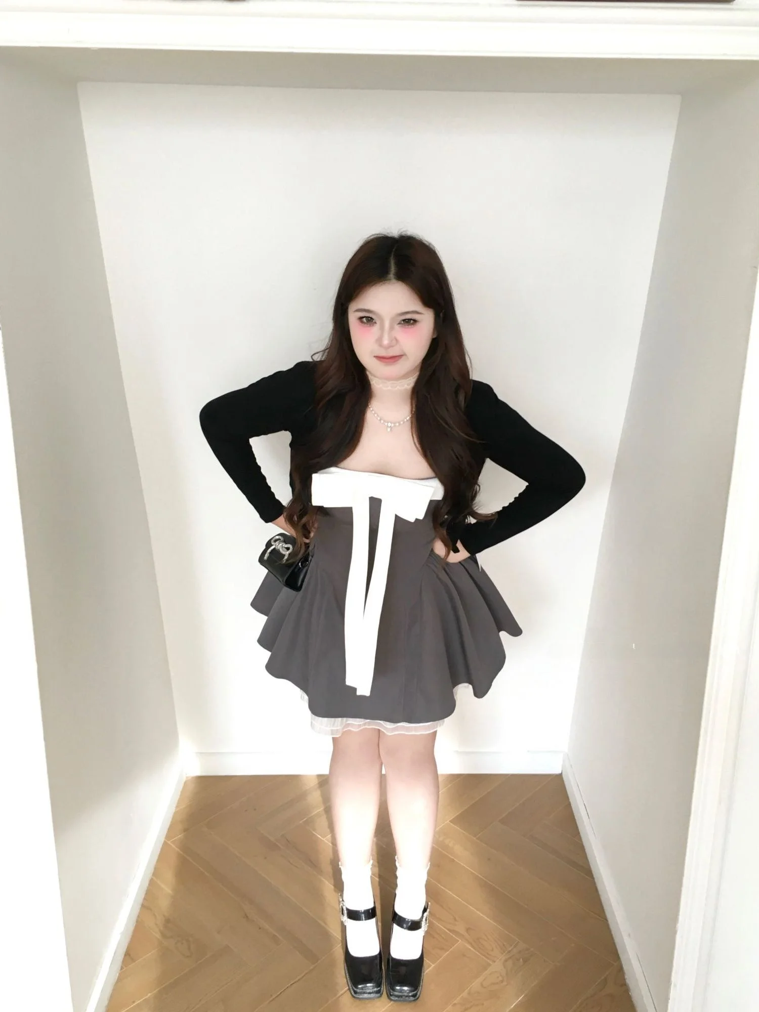 Sweet Oversized Knot Splice Waist Cinched Puffy Skirt Elegant Short Dress High Waist Polka Dot Polyester Fiber
Sweet Oversized Knot Splice Waist Cinched Puffy Skirt Elegant Short Dress High Waist Polka Dot Polyester Fiber