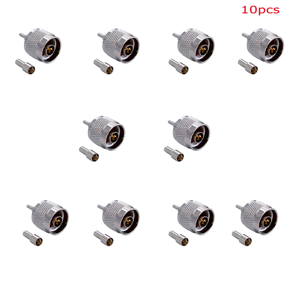 10pcs/lot N Type Male plug Crimp RF Coaxial Connector for RG174 LMR100 RG316 Cable
10pcs/lot N Type Male plug Crimp RF Coaxial Connector for RG174 LMR100 RG316 Cable