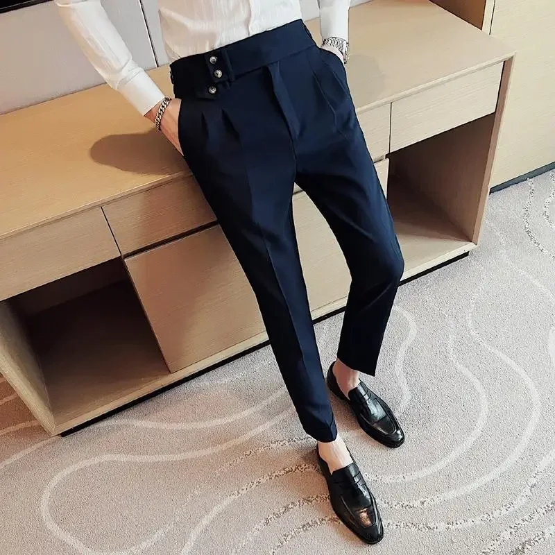 Men 2023 Spring Summer New High Waist Straight Suit Pants Male Solid Color Casual Trousers Men Thin Pantalones Hombre
Men 2023 Spring Summer New High Waist Straight Suit Pants Male Solid Color Casual Trousers Men Thin Pantalones Hombre
