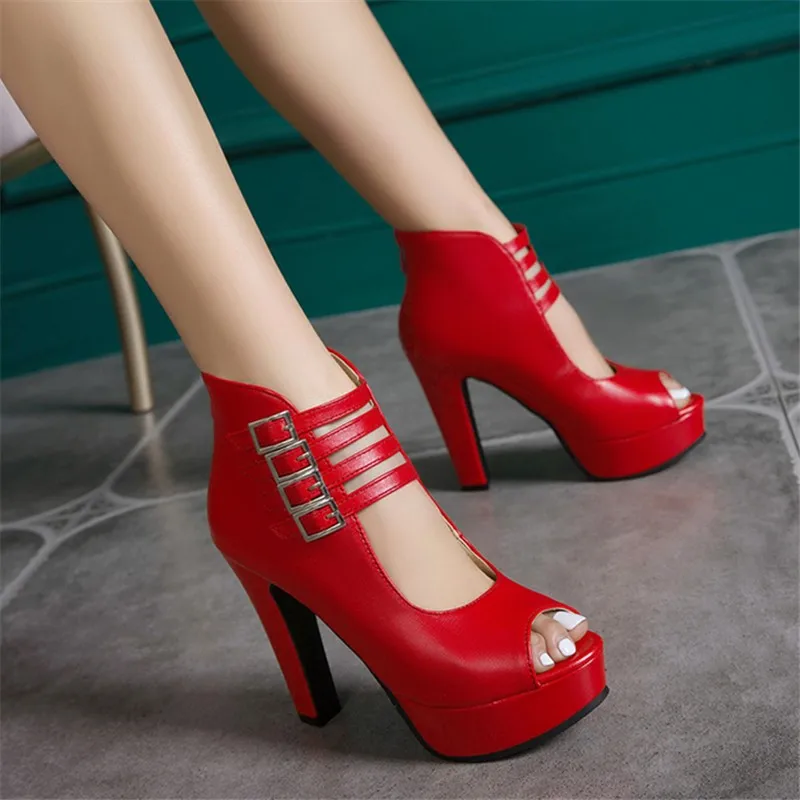 Summer New Womens Ankle Boots Sandals High Quality PU Leather Buckle Strap Zip Stiletto Heels Plus Size 35-46Shoes
Summer New Womens Ankle Boots Sandals High Quality PU Leather Buckle Strap Zip Stiletto Heels Plus Size 35-46Shoes