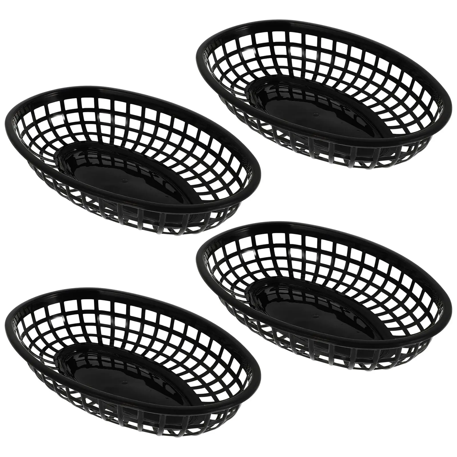 4 Pcs Black Storage Baskets Fruit Trays Snack Platters Plastic PP Material Easy Clean Safe Practical Daily Use Storage
4 Pcs Black Storage Baskets Fruit Trays Snack Platters Plastic PP Material Easy Clean Safe Practical Daily Use Storage