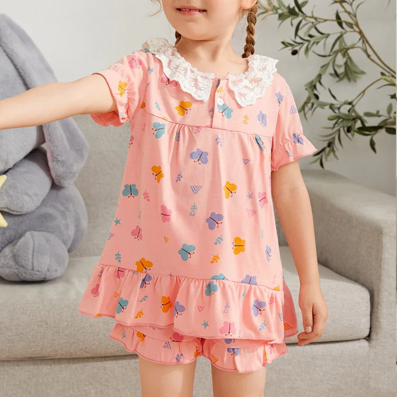 Infant Toddler Pink Print Pajamas Lace Neck Baby Girls Clothes 2 3 4 5 6 Years Kid Pajamas 2pcs Tops +pants Baby Clothes
Infant Toddler Pink Print Pajamas Lace Neck Baby Girls Clothes 2 3 4 5 6 Years Kid Pajamas 2pcs Tops +pants Baby Clothes