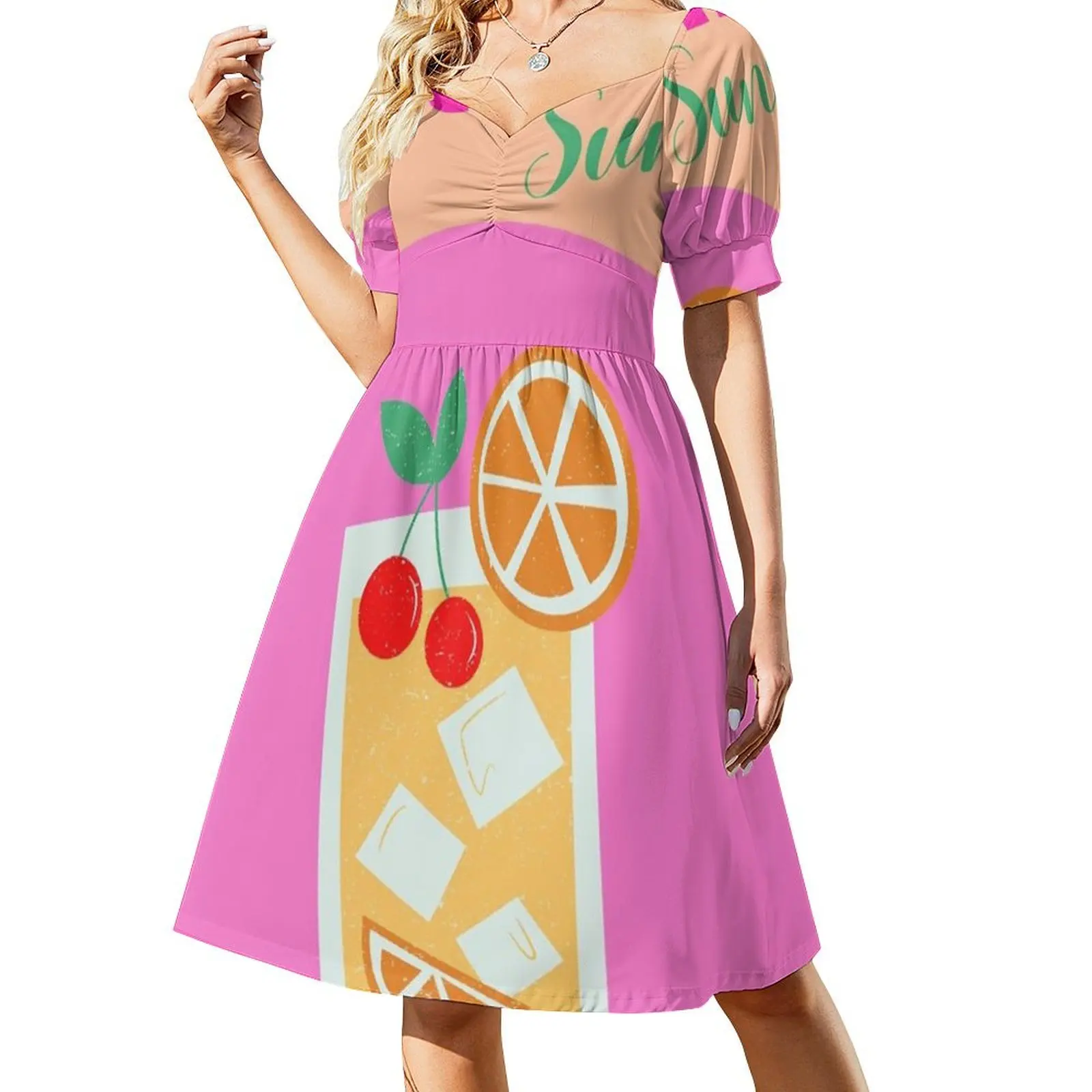tequila sunrise Short-Sleeved Dress long dresses for women clothing women summer 2025
tequila sunrise Short-Sleeved Dress long dresses for women clothing women summer 2025