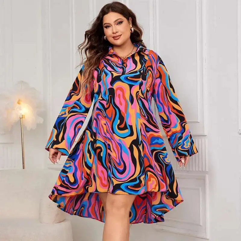 Printed Polo Collar Dress, Fluid Printed Dress, Fashionable and Loose Long Skirt for Women Party Summer Elegantes Casual Y2k
Printed Polo Collar Dress, Fluid Printed Dress, Fashionable and Loose Long Skirt for Women Party Summer Elegantes Casual Y2k