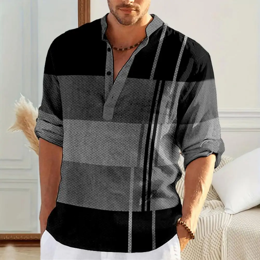 Long-sleeve Men Top Stylish Men's V-neck Business Shirt with Long Sleeve Pullover Design Patchwork Color for Work for Spring
Long-sleeve Men Top Stylish Men's V-neck Business Shirt with Long Sleeve Pullover Design Patchwork Color for Work for Spring