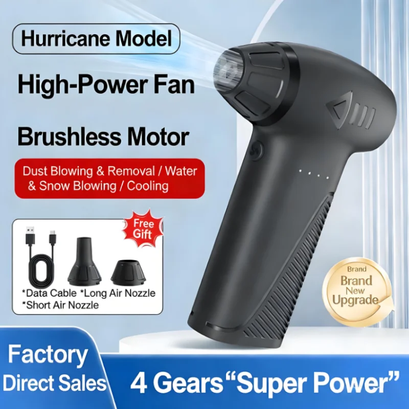 Violent Turbofan High Speed Boosting Hurricane Dust and Snow Blowing Handheld Wireless Mini Portable Violent Fan New
Violent Turbofan High Speed Boosting Hurricane Dust and Snow Blowing Handheld Wireless Mini Portable Violent Fan New