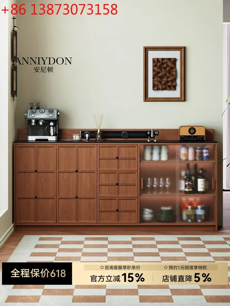 French vintage home use, wall-mounted integrated checkerboard floor-standing coffee bar counter, low tea cabinet
French vintage home use, wall-mounted integrated checkerboard floor-standing coffee bar counter, low tea cabinet