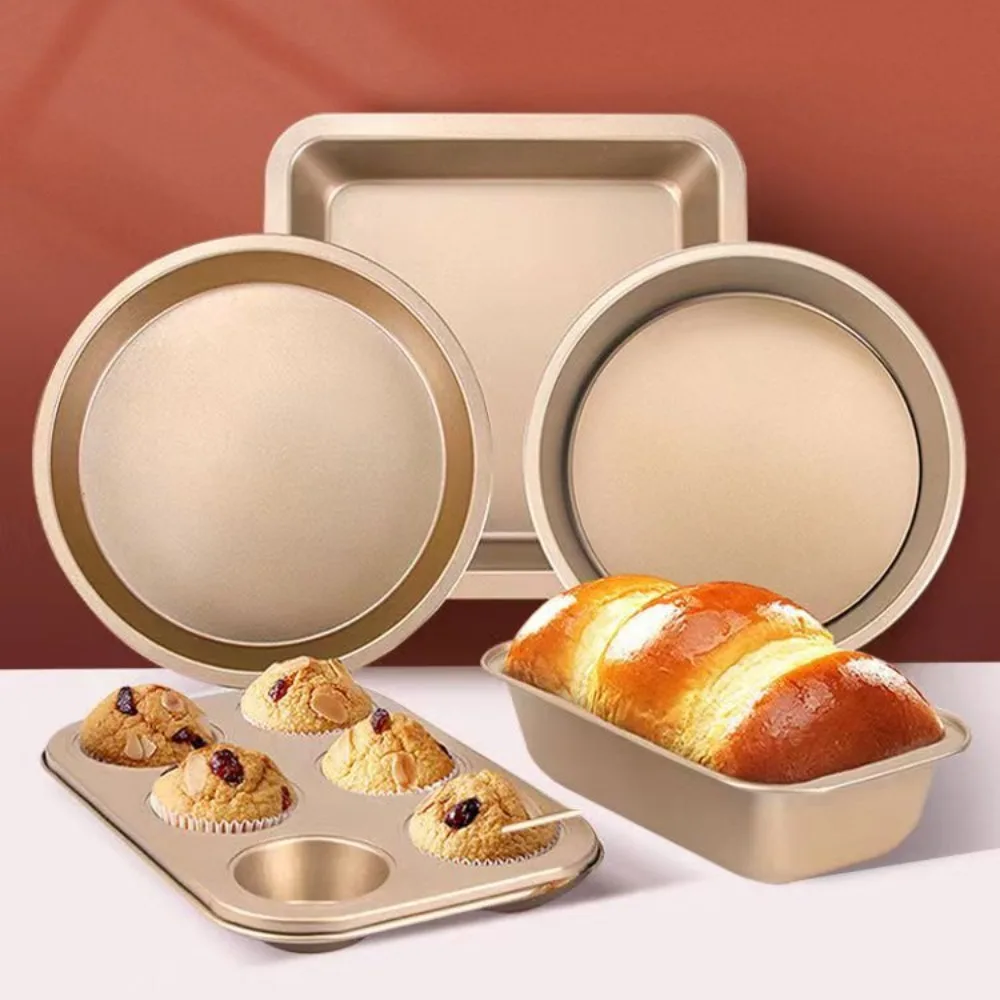 5PCS Convenient Carbon Steel Baking Pan Set Non-stick Heat-resistant Cake Mold Rolled Edge Design DIY Bread Mod Home
5PCS Convenient Carbon Steel Baking Pan Set Non-stick Heat-resistant Cake Mold Rolled Edge Design DIY Bread Mod Home