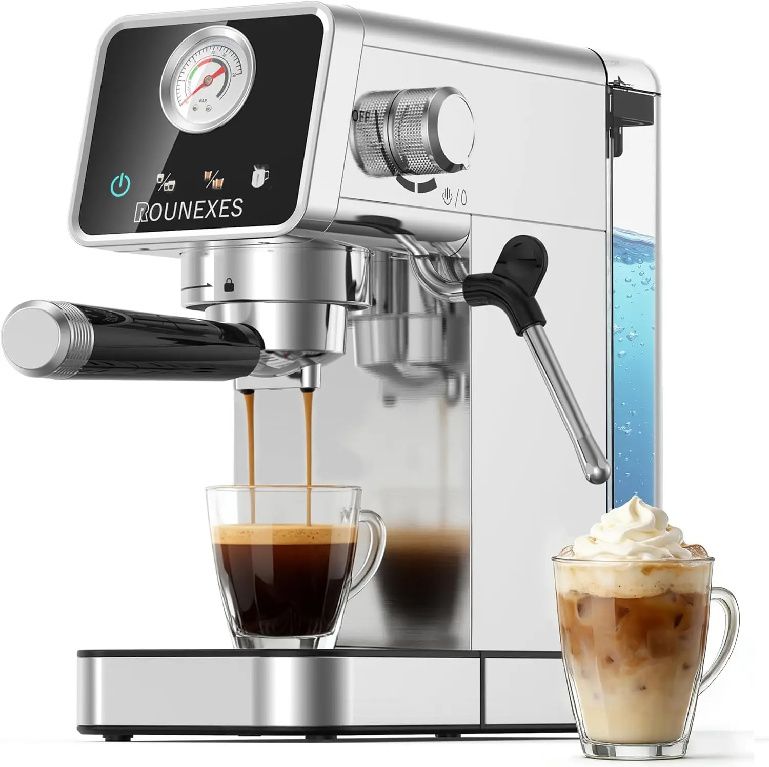 20 Bar Espresso Machine, Semi-Automatic Espresso Machine with Milk Frother, Compact Espresso Coffee
20 Bar Espresso Machine, Semi-Automatic Espresso Machine with Milk Frother, Compact Espresso Coffee