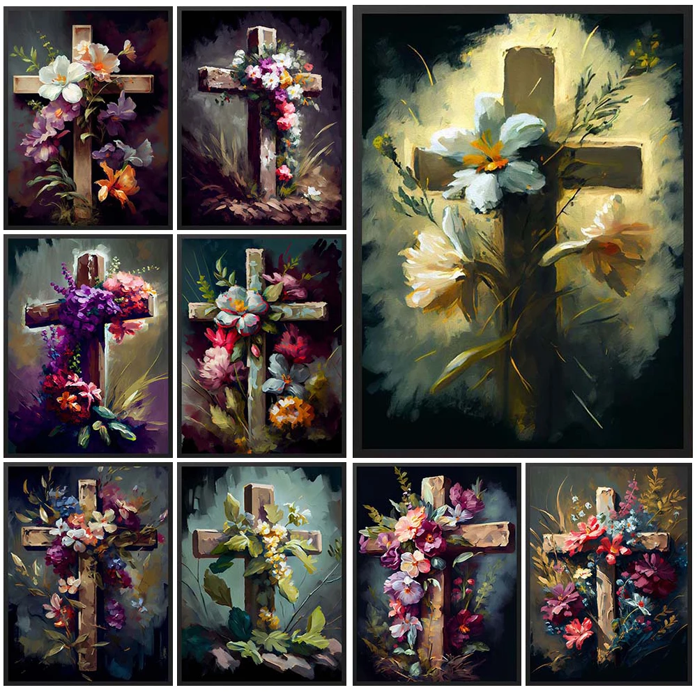 Christianity Flowers Cross Jesus Religion Prints Posters Wall Pictures For Living Room Poster Wall Art Canvas Painting Unframed
Christianity Flowers Cross Jesus Religion Prints Posters Wall Pictures For Living Room Poster Wall Art Canvas Painting Unframed