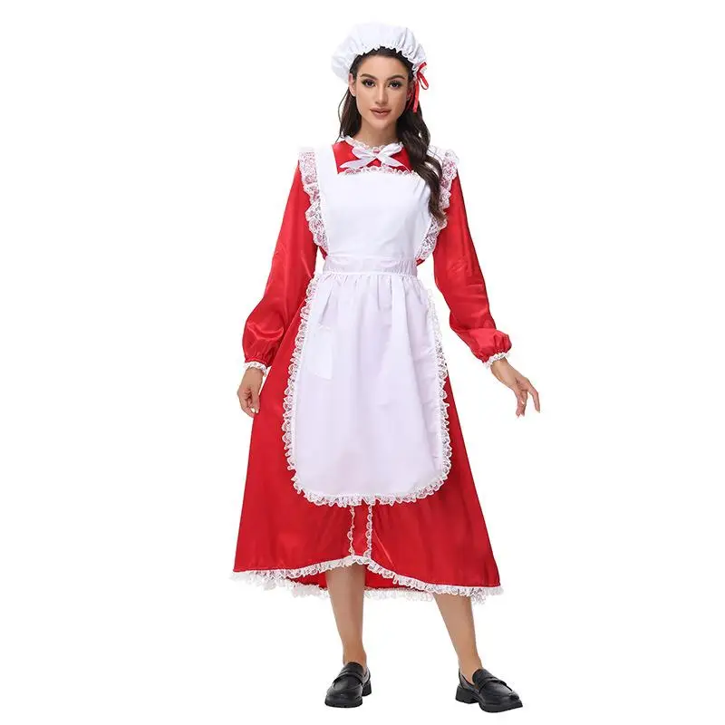 New Halloween Cosplay Christmas Maid Red Long Skirt Performance Costume Estate Servant Role Play Outfit Winter Collection
New Halloween Cosplay Christmas Maid Red Long Skirt Performance Costume Estate Servant Role Play Outfit Winter Collection