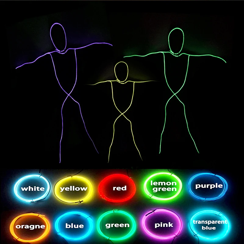 EL Wire Suit Clothings LED Costume Flexible Matchstick Light Up Performance Costume Men Women Dance Show Costume Decor
EL Wire Suit Clothings LED Costume Flexible Matchstick Light Up Performance Costume Men Women Dance Show Costume Decor