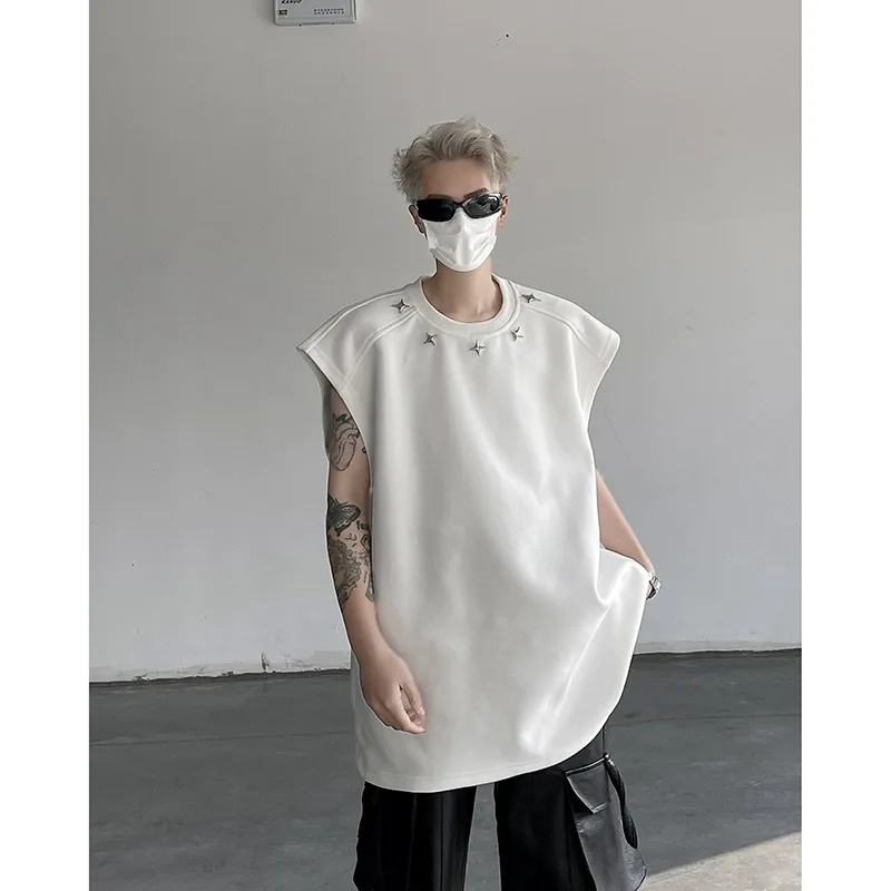 Tank Top Men's Summer Cuff Sleeve Design Vintage American O-Neck T-shirt 320g Sleeveless Man Vest
Tank Top Men's Summer Cuff Sleeve Design Vintage American O-Neck T-shirt 320g Sleeveless Man Vest