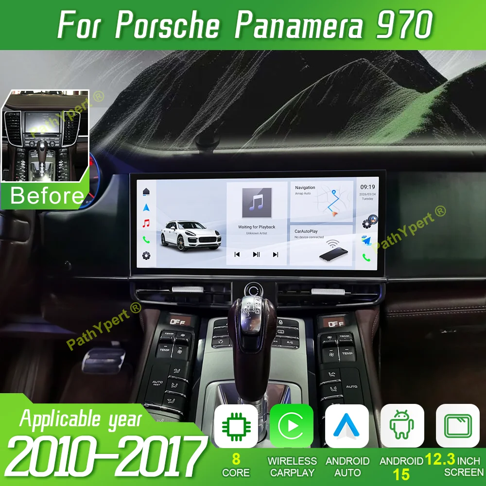 Автомагнитола Android 15 для Porsche Panamera 970 (модели 2010-2017 годов, обновленные до версии 2024 года) 12.3 дюйма, беспроводной CarPlay, Auto GPS, BT, стереосистема
Автомагнитола Android 15 для Porsche Panamera 970 (модели 2010-2017 годов, обновленные до версии 2024 года) 12.3 дюйма, беспроводной CarPlay, Auto GPS, BT, стереосистема