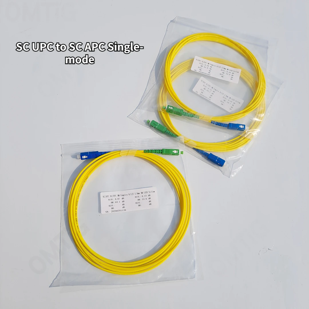 SC UPC- SC APC single-mode single-core fiber patch cord 2.0mm G657A wire FTTH fiber optic cable 1m 2m 3m 5m 50PCS
SC UPC- SC APC single-mode single-core fiber patch cord 2.0mm G657A wire FTTH fiber optic cable 1m 2m 3m 5m 50PCS
