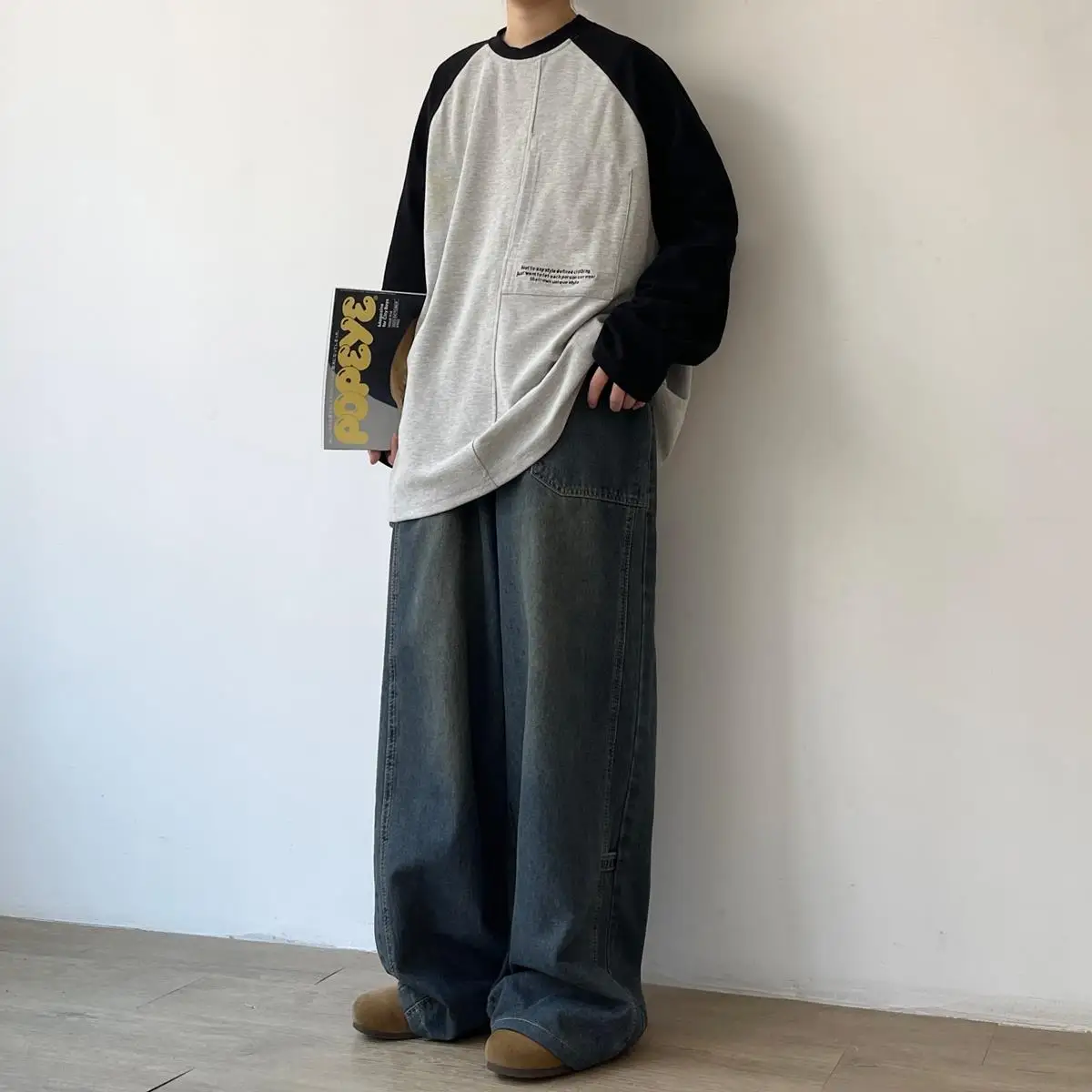 Fall Large Size 300 Pou Men's Vintage Loose Straight Leg Jeans Couple High End Feeling Weathered Waed Wide Leg Pants
Fall Large Size 300 Pou Men's Vintage Loose Straight Leg Jeans Couple High End Feeling Weathered Waed Wide Leg Pants