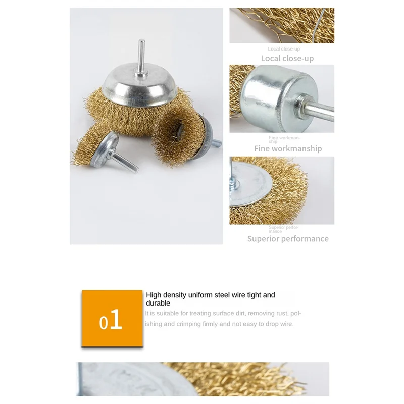 High Quality-Wire Brushes, Abrasive Wire Wheel Brushes Are Suitable For Electric Drill Rotary Tools, Wood Polishing, Deburring,W
High Quality-Wire Brushes, Abrasive Wire Wheel Brushes Are Suitable For Electric Drill Rotary Tools, Wood Polishing, Deburring,W