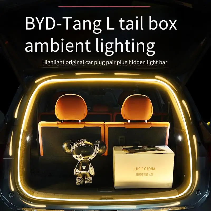 Подходит для багажника BYD Tang L, окружающее освещение с DMI/P, внутреннее специальное освещение, светодиодная декоративная световая полоса, модификация EV 
Подходит для багажника BYD Tang L, окружающее освещение с DMI/P, внутреннее специальное освещение, светодиодная декоративная световая полоса, модификация EV