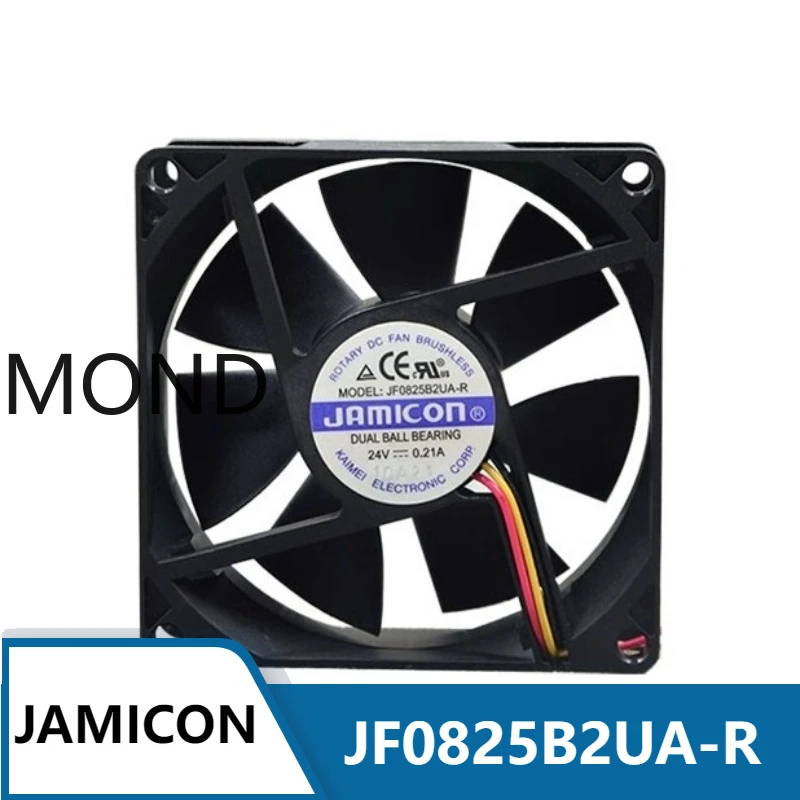 JAMICON JF0825B2UA-R Inverter Server Cooling Fan 8025 DC24V 0.21A 8CM Frequency Converter Cooler New Original
JAMICON JF0825B2UA-R Inverter Server Cooling Fan 8025 DC24V 0.21A 8CM Frequency Converter Cooler New Original