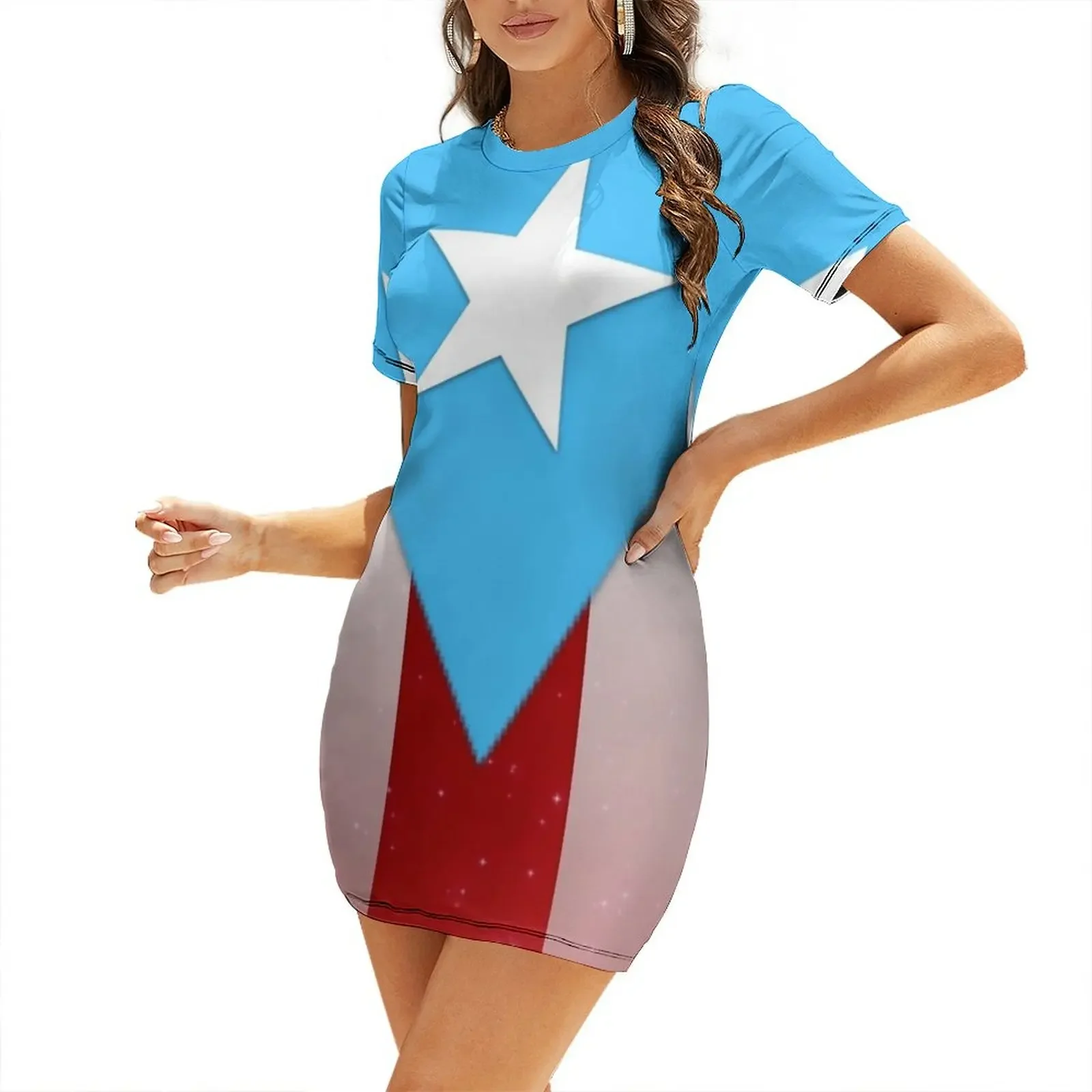 Starlight Puerto Rico Flag Short-Sleeved Dress Cocktail of dresses dress korean style
Starlight Puerto Rico Flag Short-Sleeved Dress Cocktail of dresses dress korean style