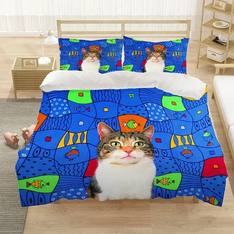 3D Cool Cat Bedding Set Animal Bed Linen Bedclothes Twin Full Single Size For Boys Girls Kids Cute Astronaut Duvet Cover Sets
3D Cool Cat Bedding Set Animal Bed Linen Bedclothes Twin Full Single Size For Boys Girls Kids Cute Astronaut Duvet Cover Sets