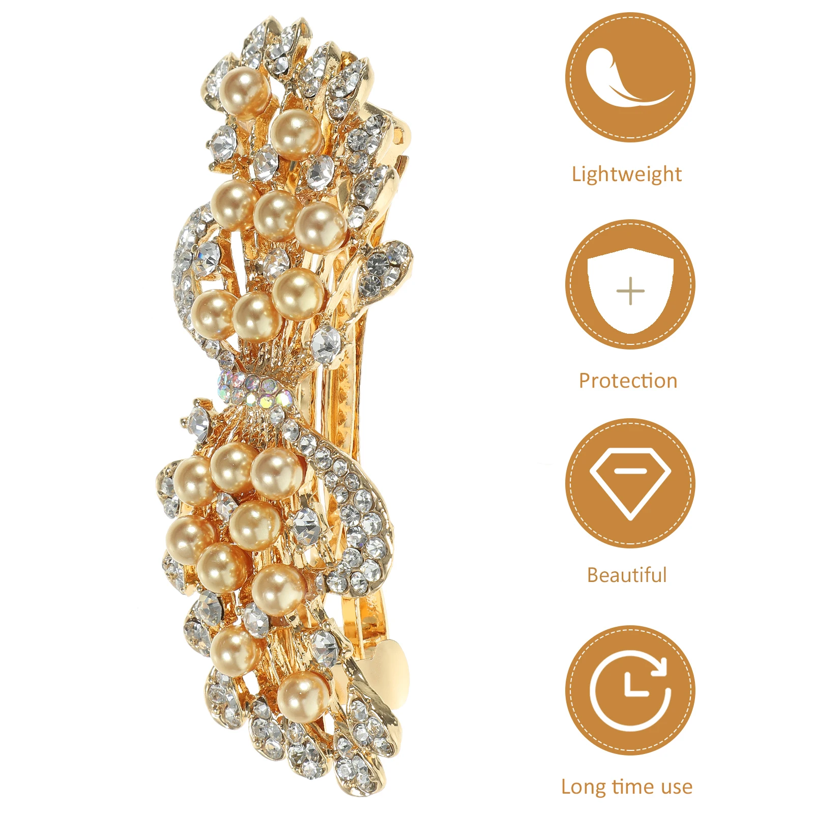 Роскошная женская заколка для волос с жемчугом, большой размер, пружинная заколка, надежная фиксация, стильные аксессуары для волос на любой случай, заколки для волос
Роскошная женская заколка для волос с жемчугом, большой размер, пружинная заколка, надежная фиксация, стильные аксессуары для волос на любой случай, заколки для волос