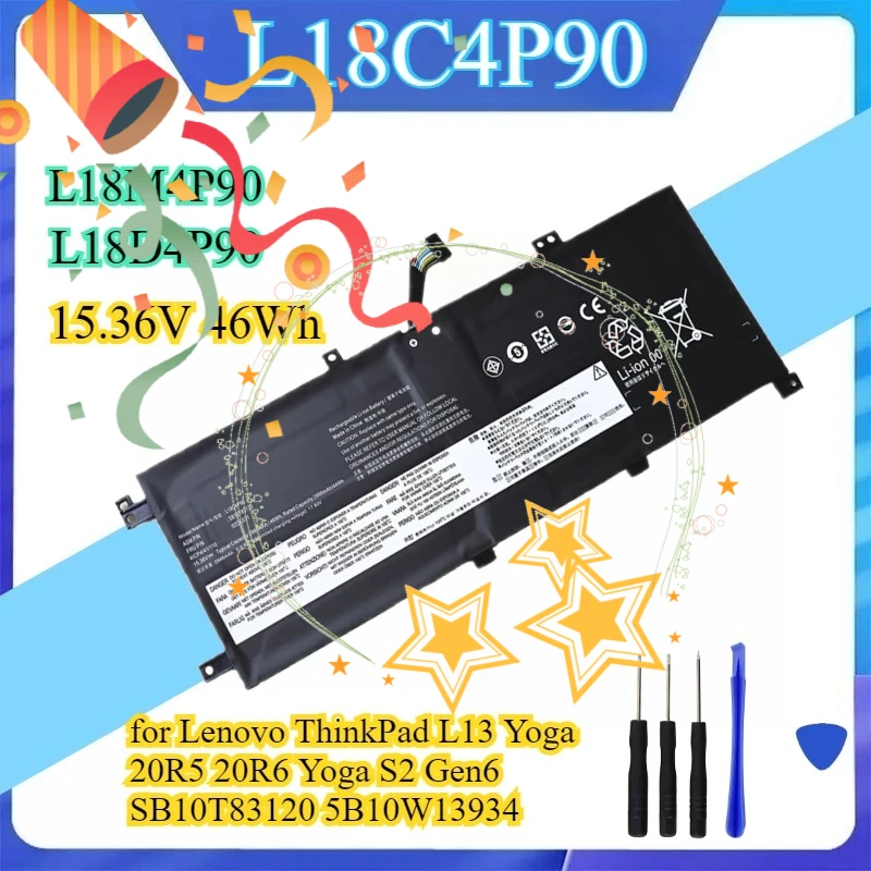 15.36V 46Wh L18C4P90 02DL031 Battery for Lenovo ThinkPad L13 Yoga 20R5 20R6 Yoga S2 Gen6 SB10T83120 5B10W13934
15.36V 46Wh L18C4P90 02DL031 Battery for Lenovo ThinkPad L13 Yoga 20R5 20R6 Yoga S2 Gen6 SB10T83120 5B10W13934