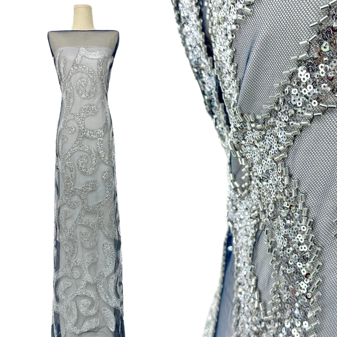 African Luxury Beaded Tulle Lace Fabric 2026 Nigerian Handmade Heavy Sequins Lace Fabric Fro Bridal Wedding Dress Party Sewing
African Luxury Beaded Tulle Lace Fabric 2026 Nigerian Handmade Heavy Sequins Lace Fabric Fro Bridal Wedding Dress Party Sewing