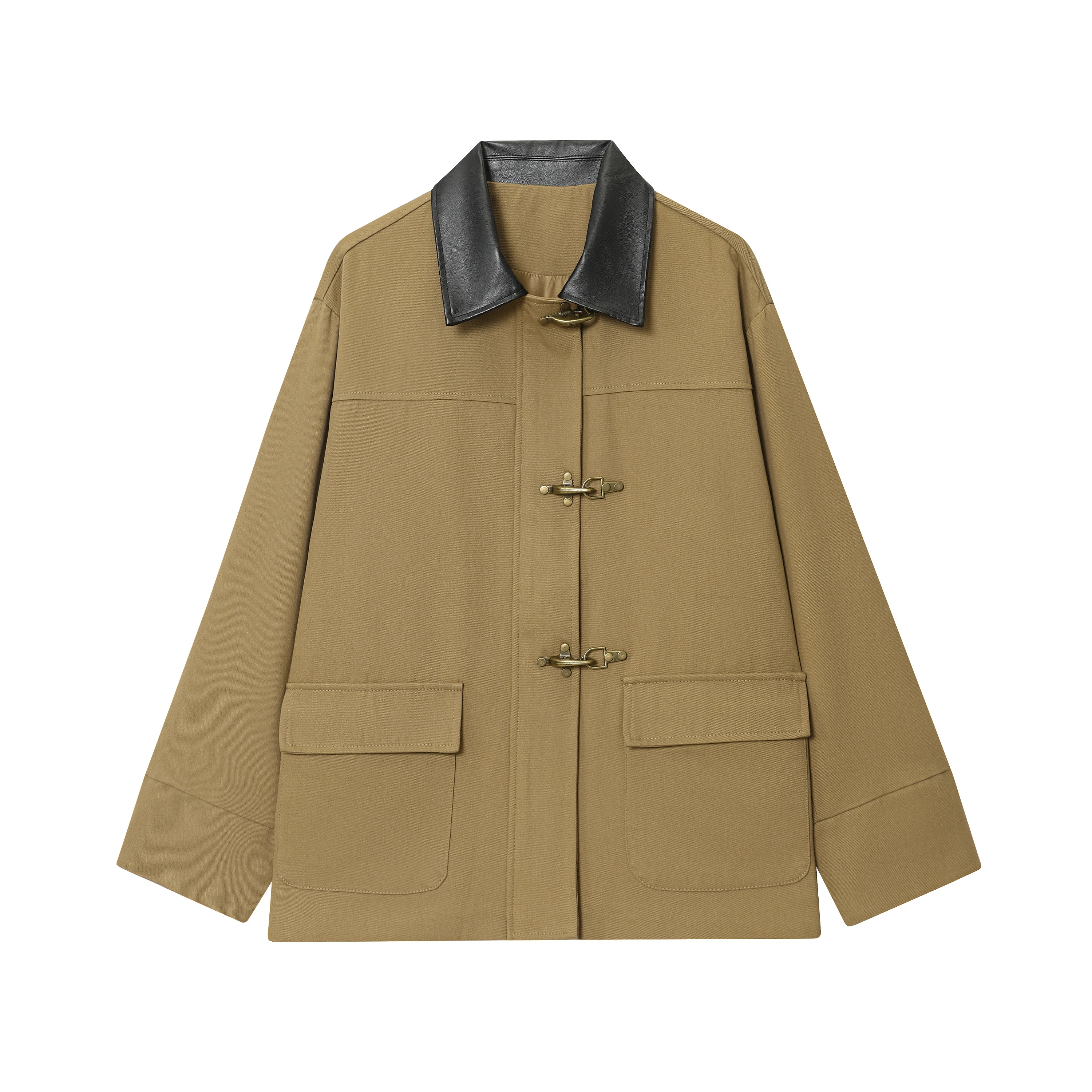 2025 Workwear-Style Leather Collar Jacket Elegant, Fashionable, New Arrival Comfortable, Office Wear, Casual Versatile, Vintage,
2025 Workwear-Style Leather Collar Jacket Elegant, Fashionable, New Arrival Comfortable, Office Wear, Casual Versatile, Vintage,