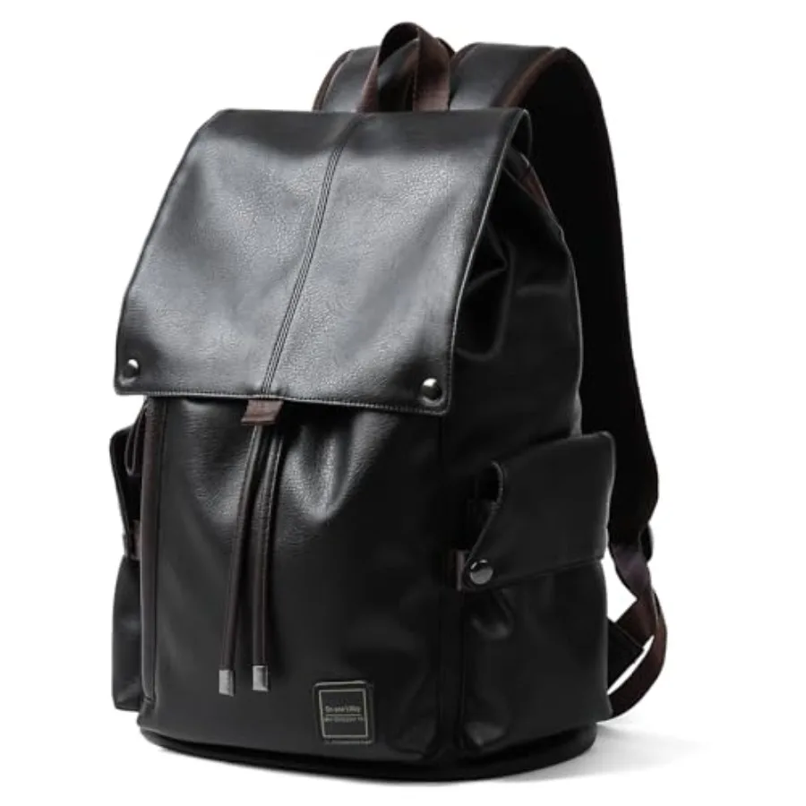 Leather Backpack for Men Fits 15.6" Laptop Vintage Backpacks Waterproof Drawstring Backpack for Travel Daily Work Black
Leather Backpack for Men Fits 15.6" Laptop Vintage Backpacks Waterproof Drawstring Backpack for Travel Daily Work Black