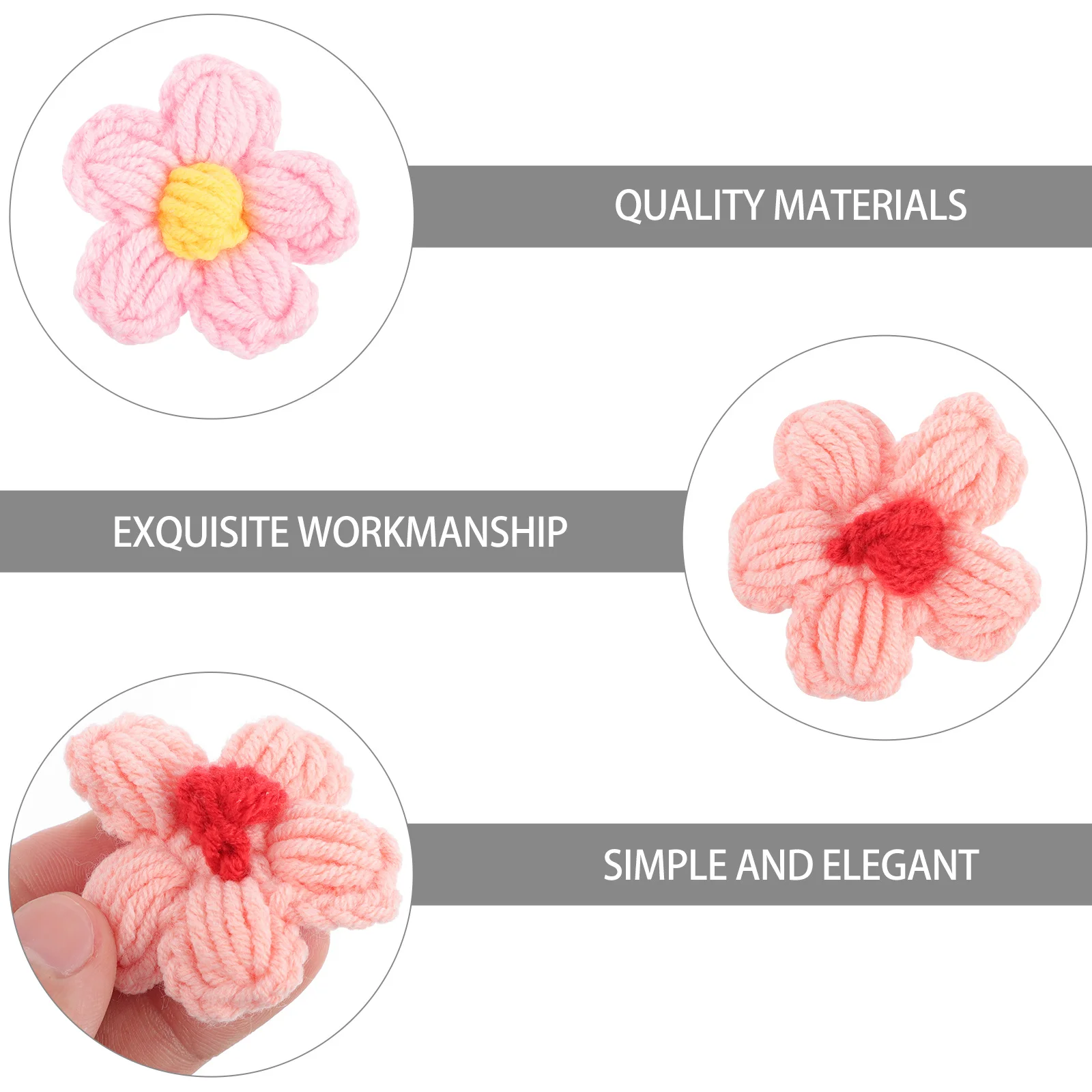 12pcs Crocheted Floral Decor For Diy Clothes Accessories Woolen Yarn Flower Appliques Manual Craft Project Garment Ornaments
12pcs Crocheted Floral Decor For Diy Clothes Accessories Woolen Yarn Flower Appliques Manual Craft Project Garment Ornaments
