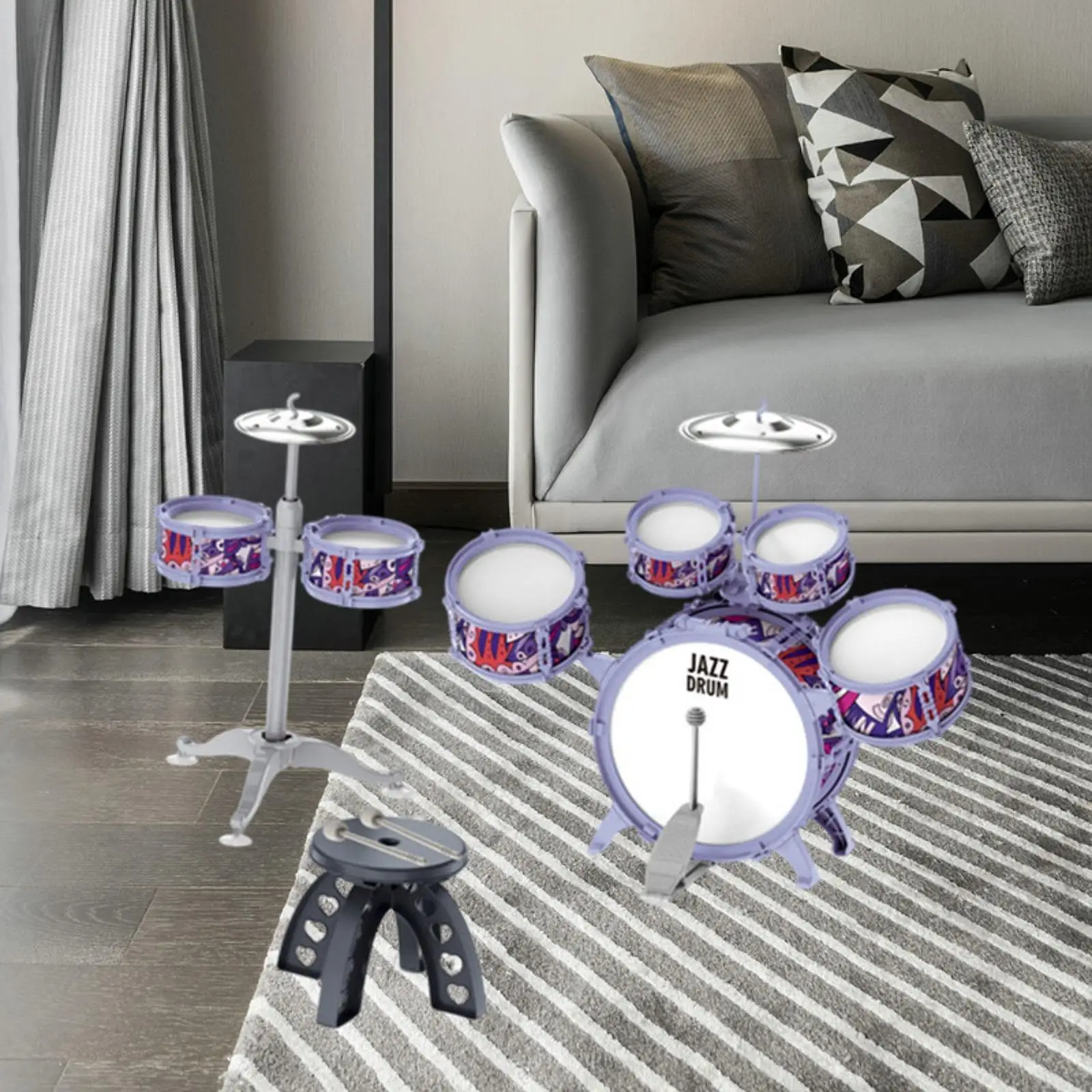 Toddler Jazz Drum Kit Development Toy for Children's Day Kindergarten Kids
Toddler Jazz Drum Kit Development Toy for Children's Day Kindergarten Kids