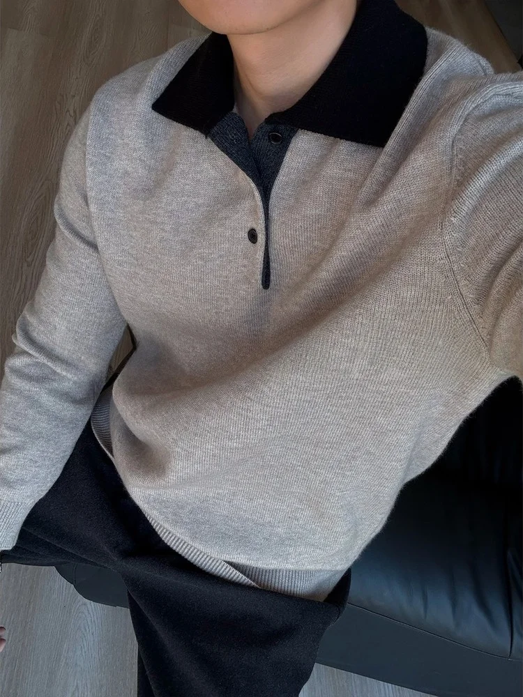 Мужской вязаный свитер на осень-зиму: новый, с длинным рукавом, приятный к телу, в стиле колор-блок, повседневный, легкий, роскошный трикотаж
Мужской вязаный свитер на осень-зиму: новый, с длинным рукавом, приятный к телу, в стиле колор-блок, повседневный, легкий, роскошный трикотаж