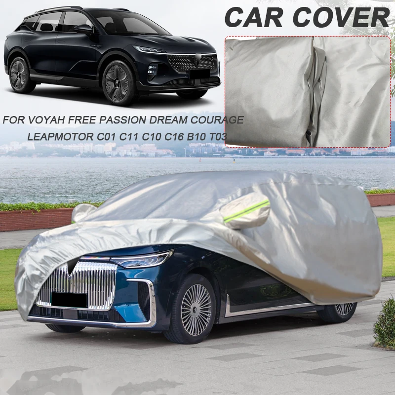210T Polyester Car Cover For LEAPMOTOR B10 C01 C11 C10 C16 T03 VOYAH COURAGE DREAM FREE PASSION Waterproof Anti-UV Dustproof
210T Polyester Car Cover For LEAPMOTOR B10 C01 C11 C10 C16 T03 VOYAH COURAGE DREAM FREE PASSION Waterproof Anti-UV Dustproof